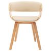 VidaXL Chaise à Dîner avec Cadre en Bois Chaise de Salle à Manger Chaise de Repas Chaise de Cuisine Chaise de Salon Crème 283112