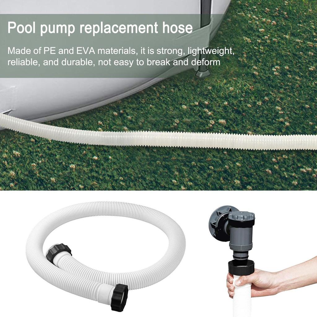 40/150cm White Pool Pump Hose Filter Pump Hose Pool Pump Replacement Hose For 11535 Replacement Pool Hose For Hot Tubs