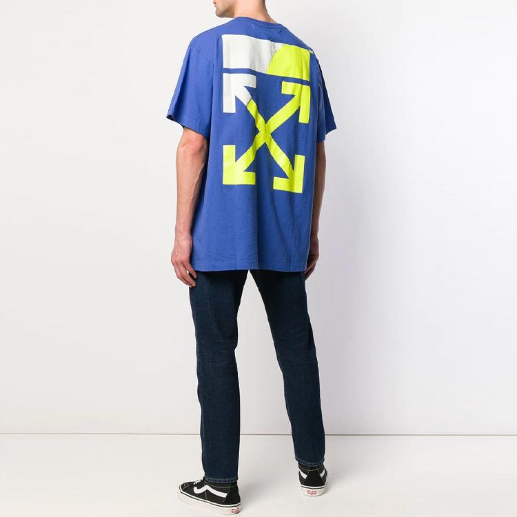 OFF WHITE SS19 T-shirt Uomo Girocollo Peso Medio OMAA038S191850063060