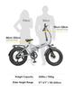 Electric Bike PVY Z20 PLUS 1000W Motor 48V16.5Ah Battery Max Speed 50KM/H Max Range 120KM