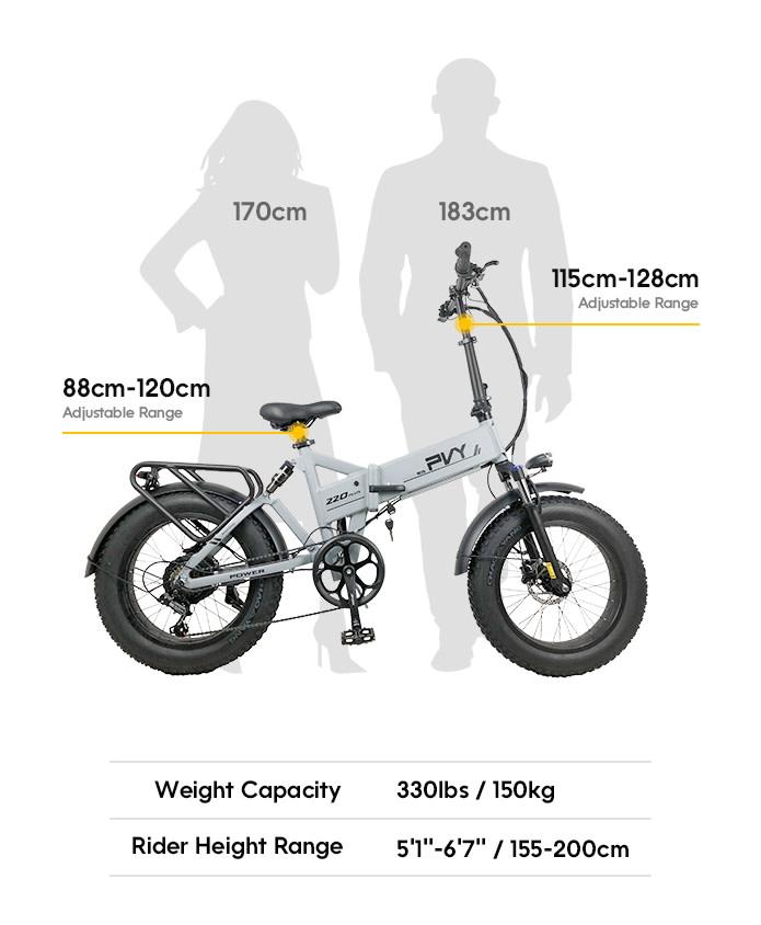 Electric Bike PVY Z20 PLUS 1000W Motor 48V16.5Ah Battery Max Speed 50KM/H Max Range 120KM