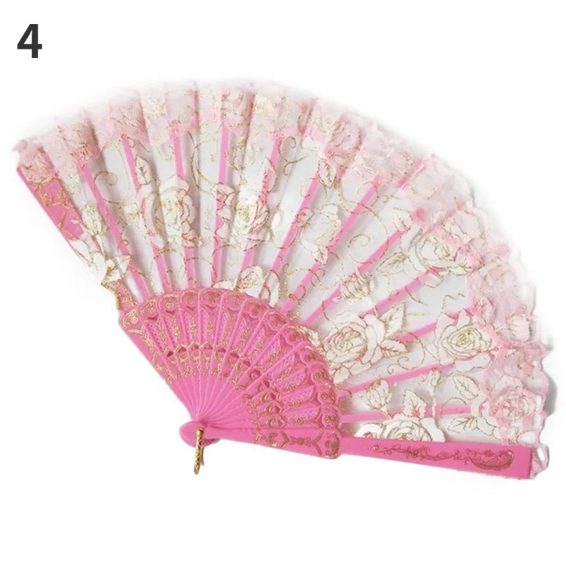 Rose fleur Kant Fans chinois style danse fête de mariage main nuptiale gitane cadeau décoration