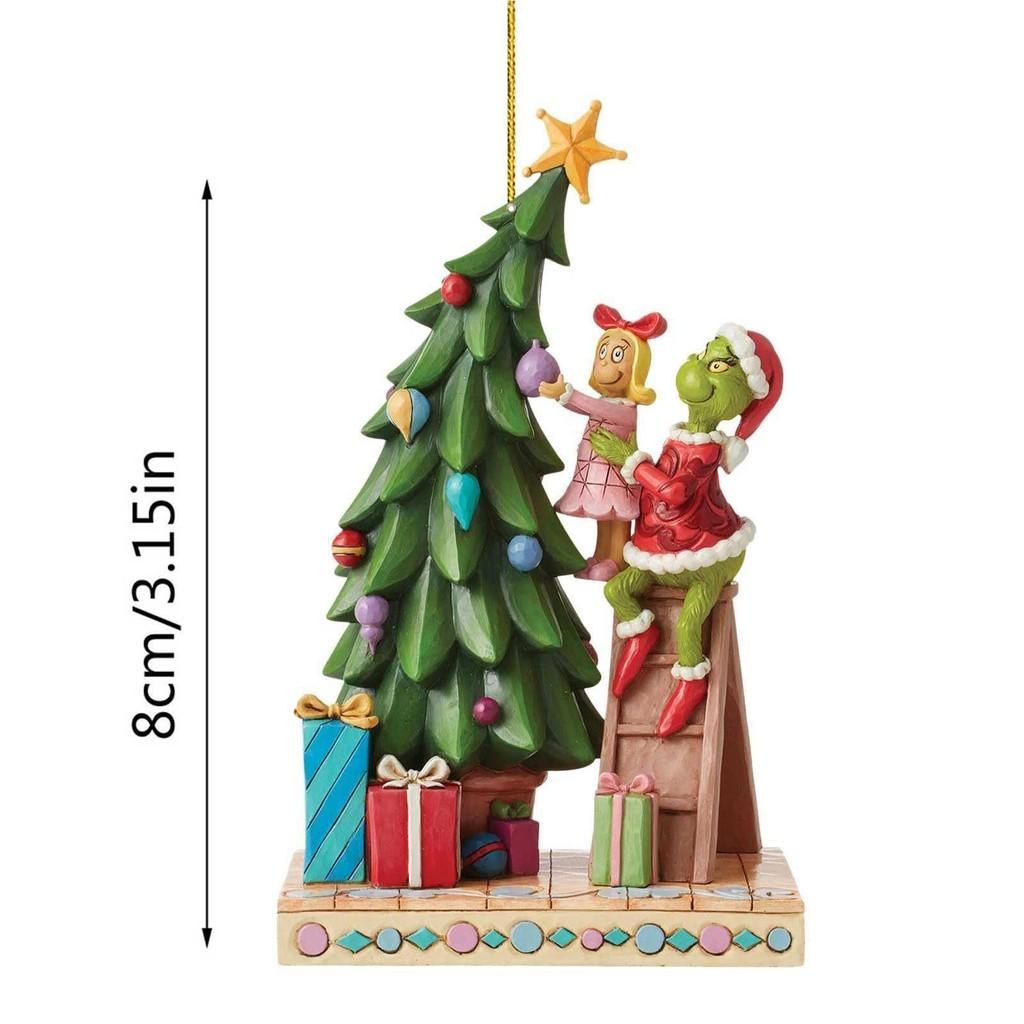 Fun Grinch Hanging Decoration Acrylic Christmas Tree Ornament For Car Interior Styling