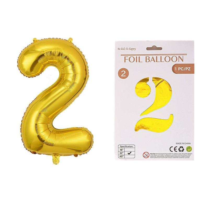 32 Inch Digital Aluminum Film Balloon Paper Card Hardcover Slim Body Digital Party Floating Decoration Balloon