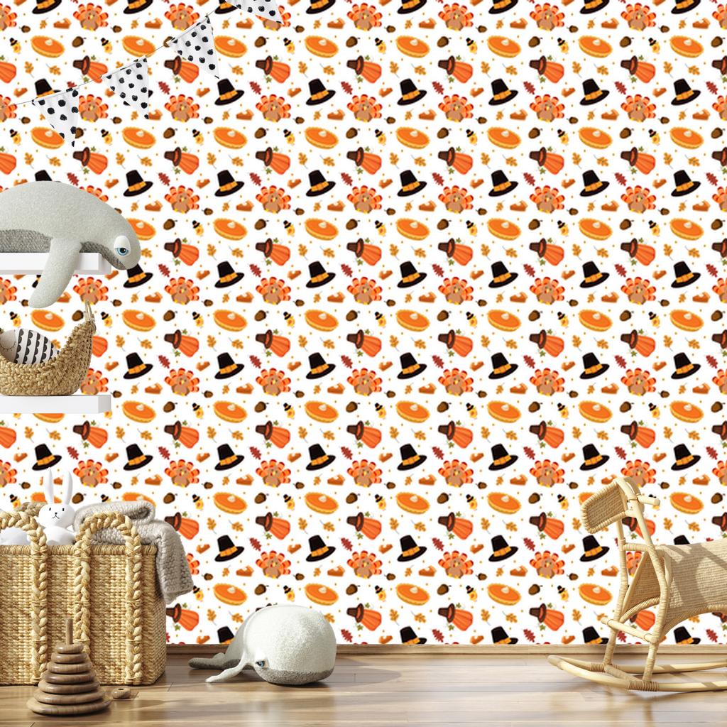 Autumn wallpaper white, cream, peach and gold 50x1000