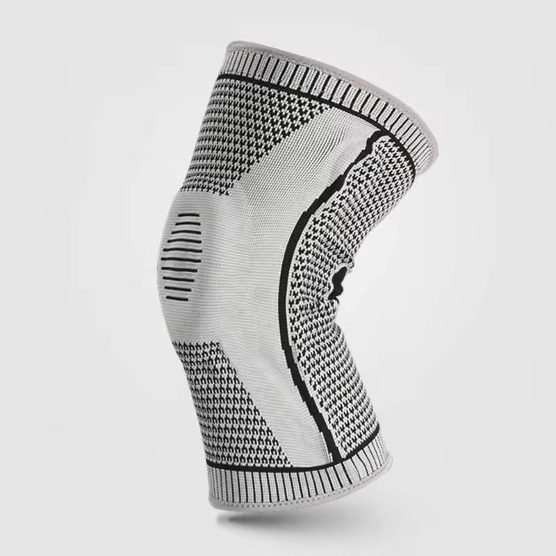 Hot Sale Soft Knitted Nylon Silicone Knee Support Sleeves Workout Basketball Protective Elbow & Knee Protectors