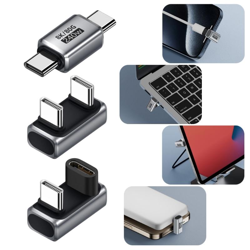 Aluminum USB4.0 Adapter For 8K60Hz Video Output And Multiple Device Compatibility 240W Power Delivery