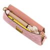 Coach Jet 11 Logo Coated Canvas And Calfskin Shoulder Bag Women Shoulder Bag Pink CBA83-B4YU2
