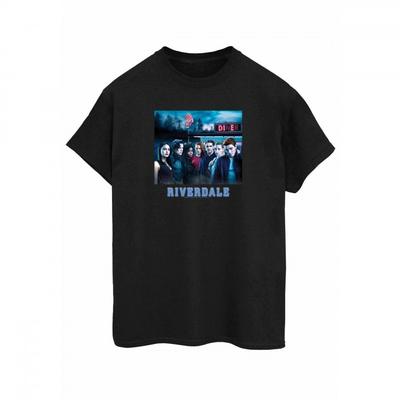 Womens/Ladies Diner Poster Cotton Boyfriend T-Shirt