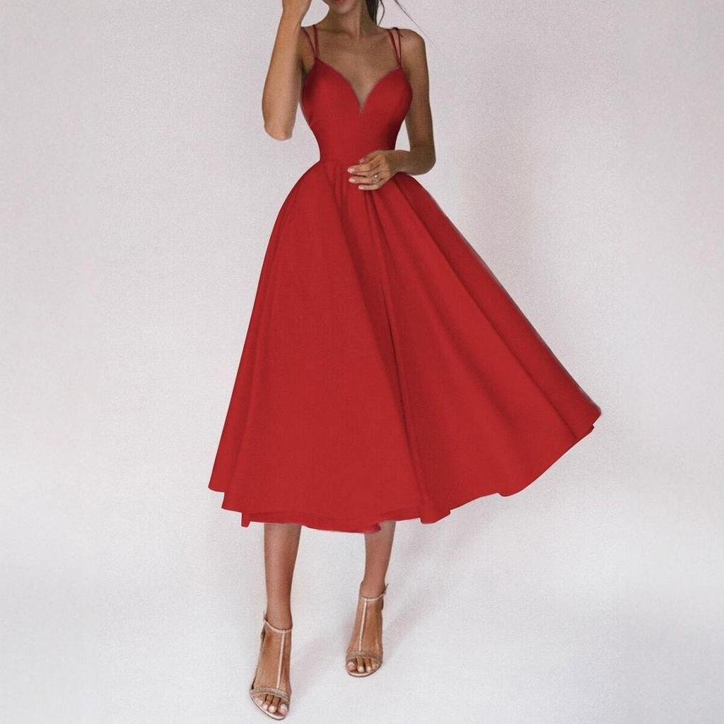 New Multi-Color Women's Swing Dress with Sexy Suspenders