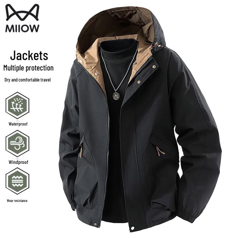 MiiOW Men s Hooded Workwear Jacket 5XL