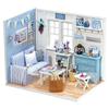 CUTEROOM DIY Wooden Dollhouse Handmade Miniature Assembled Toy for Kids and Interior Original Design Kit, House, Adults, Decoration, (Fresh Sunshine)