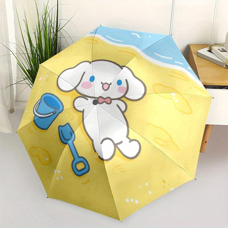 

1pc Cinnamoroll Beach Scene Umbrella with Plastic Handle,Suitable for All Seasons Home Travel Outdoor UmbrellaSanlio021