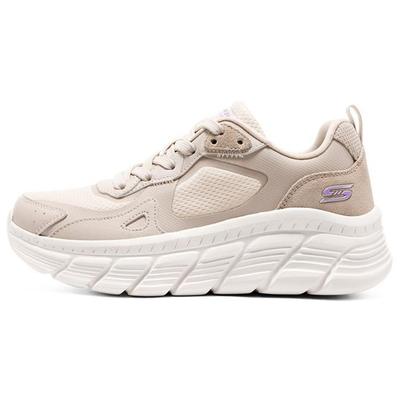 Bobs B Flex Hi Mesh Pelle Sportive Punta Tonda Allacciatura Ammortizzanti Resistenti Leggere Basse Casual Scarpe Donna sneakers 117380-NAT
