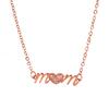 Multi-Tone Mom & Child Pendant Necklace Set, Heart & Family Silhouette Necklaces for Mother's Day