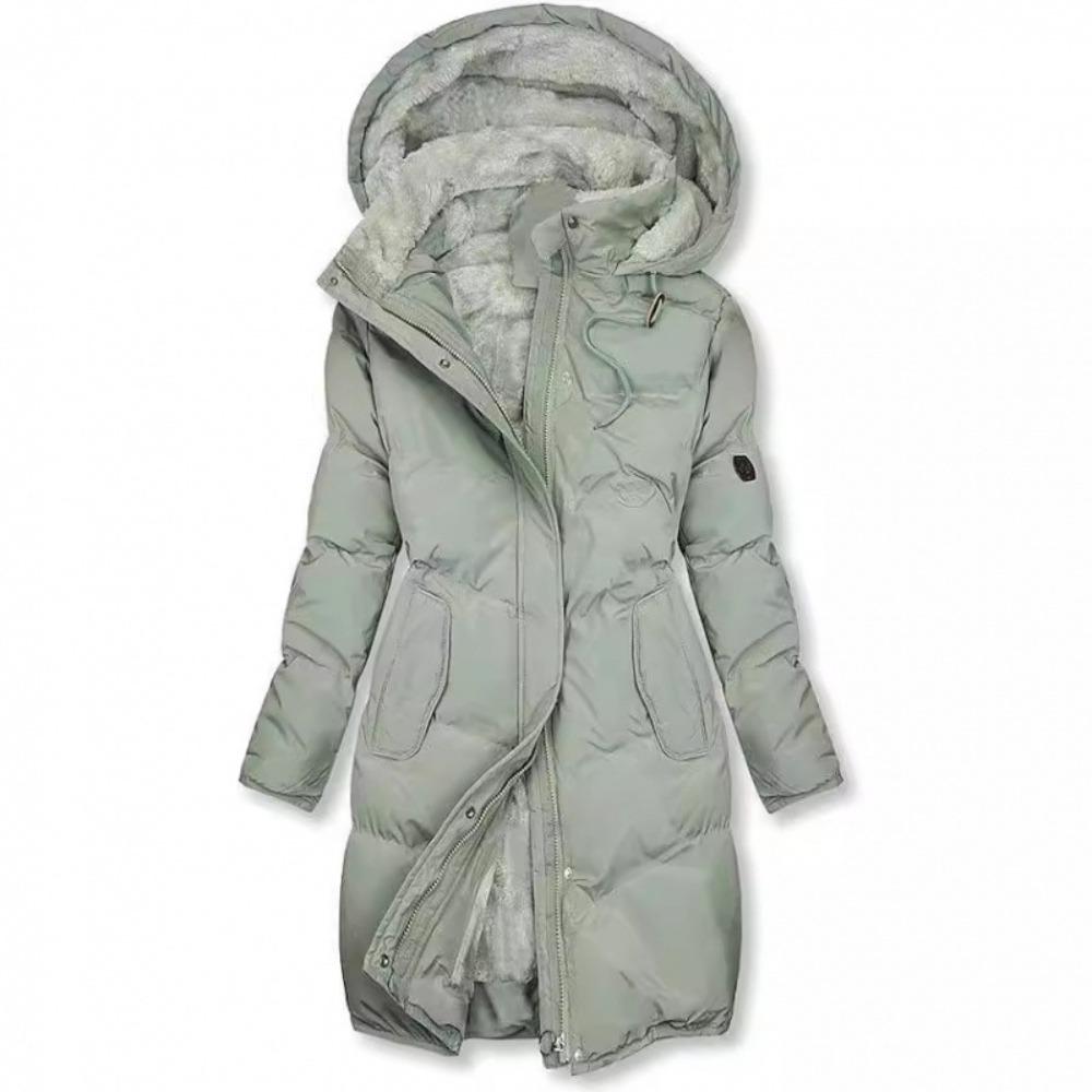Women Mid Length Hooded Puffer Coat