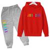 2-13 Anni Bambini e Bambine Abbigliamento Semplice Autunno Primavera 2 Pezzi Felpa+Pantaloni Stampa Lettere Tute Bambini Casual Set