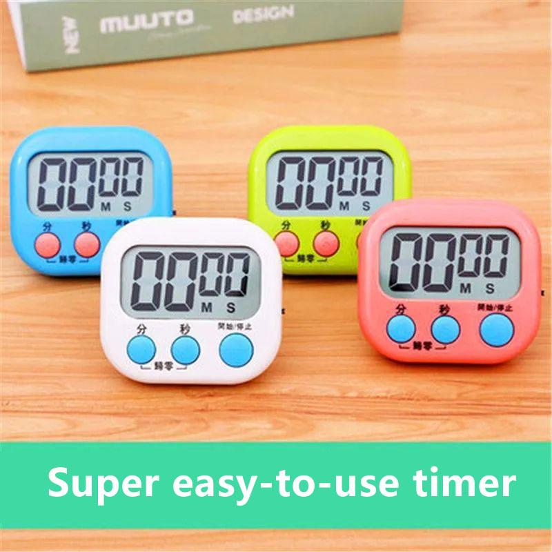Household Digital Kitchen Timer LCD Stopwatch LCD For Cooking Baking Study Visual Timer With Alarm Electronic Timer Handy New3