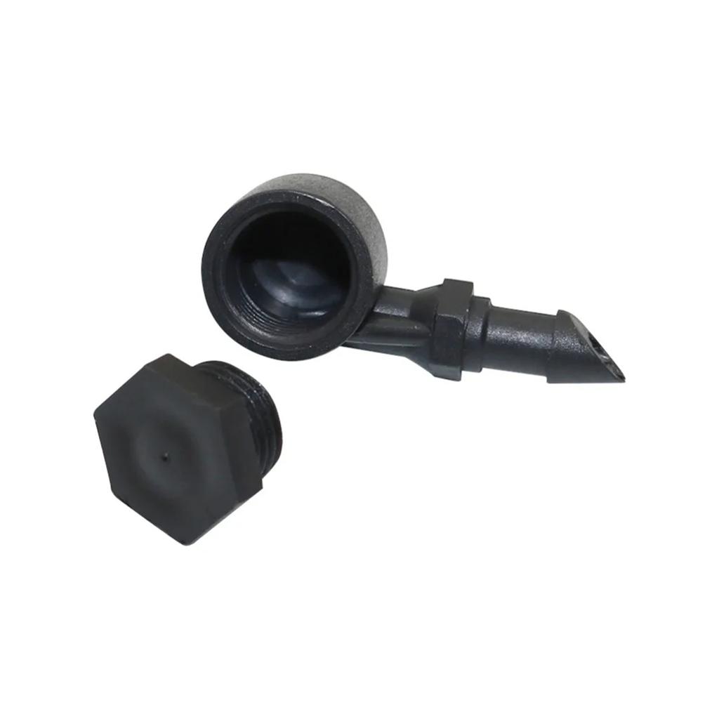 4/7mm Hose Single-Barb Atomization Nozzle Orifice 0.46mm Misting Sprayer Head Garden Greenhouse Irrigation Cooling 10/20/100Pcs