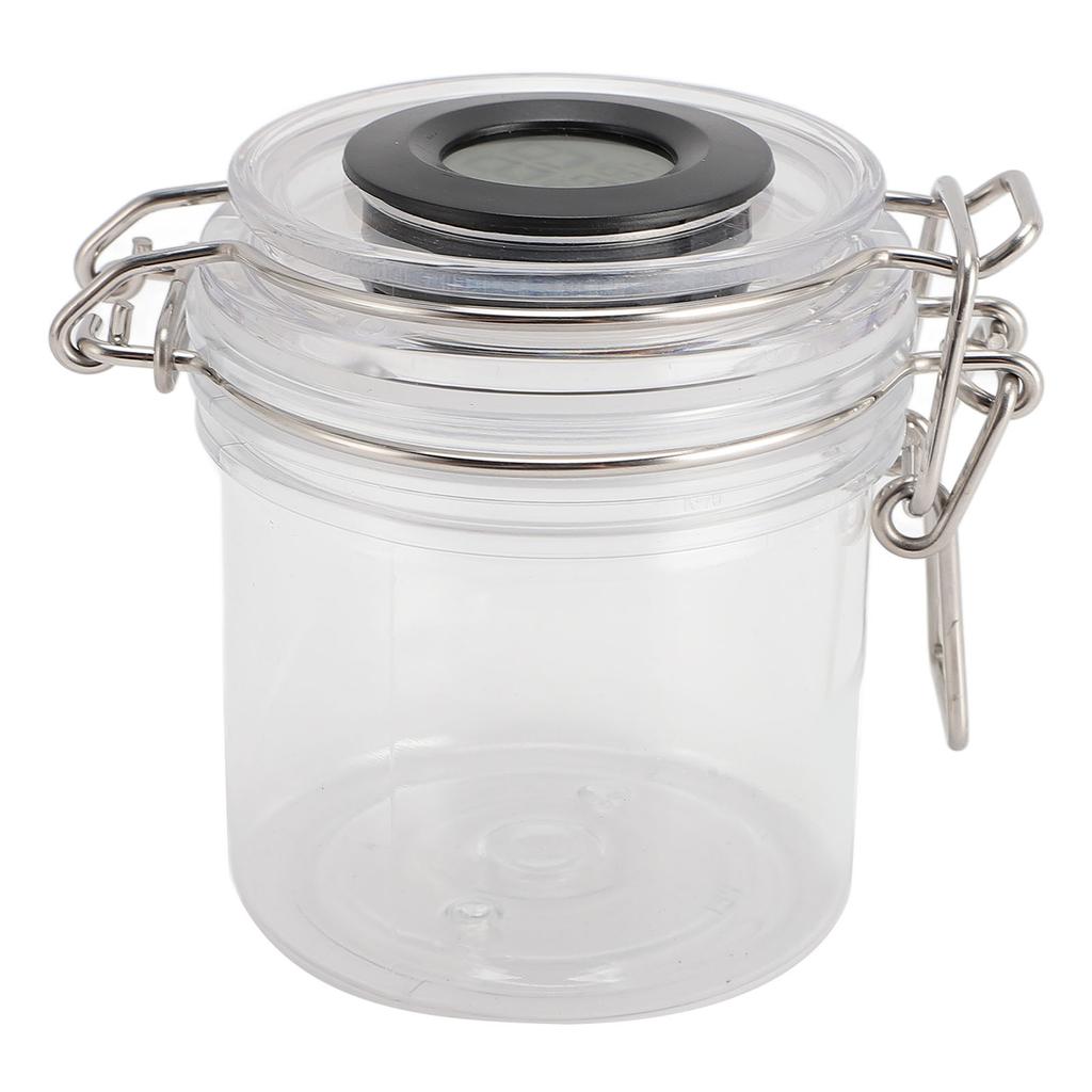 200ml Glue Storage Container for Eyelash Extension Temp Humidity Display Sealed Leak Proof Transparent Eyelash Glue