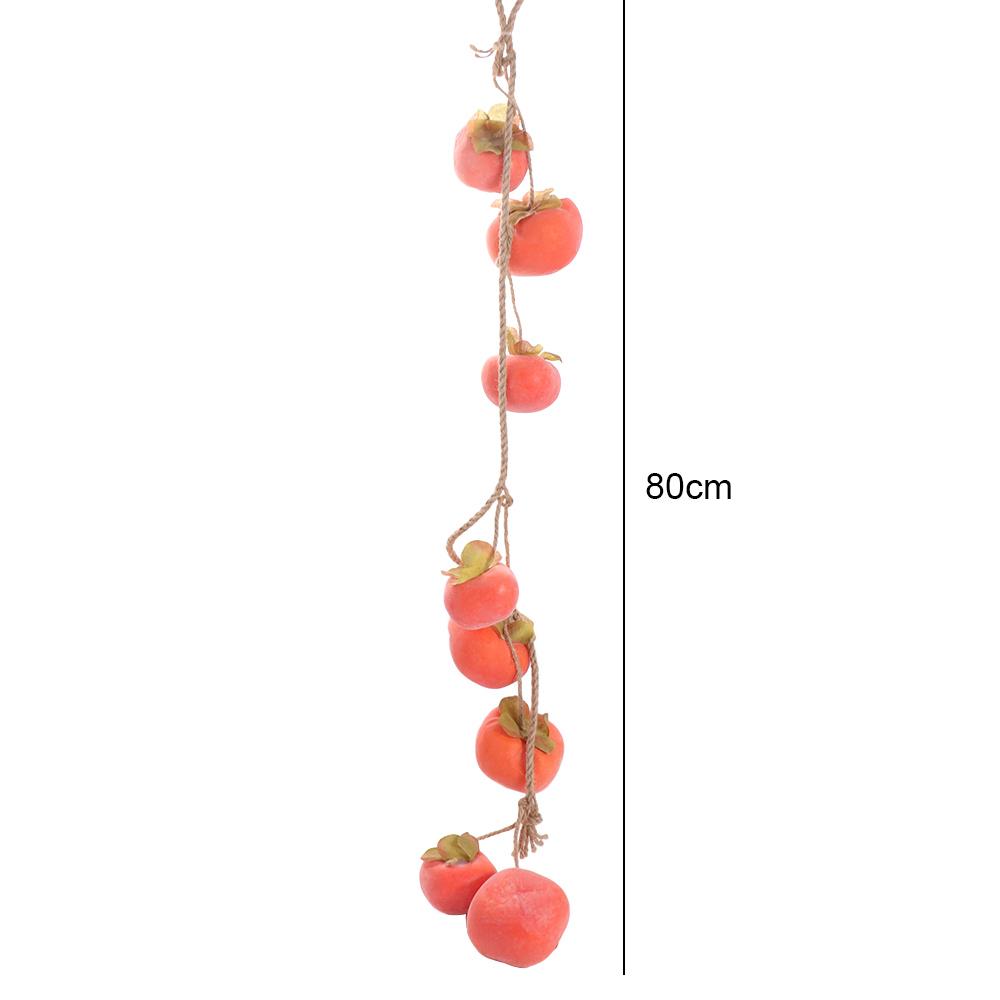 8 Fruit Simulation Persimmon Fruit Orange Lifelike Artificial Persimmon Plastic with Frost Fruit Persimmon Pendant Restaurant