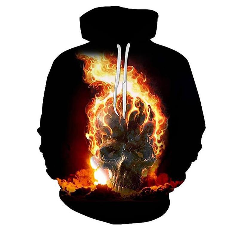 Men Pullover 3D Print Sweatshirt Couples Hooded Long Sleeve Women Plus Size Loose Hoodie