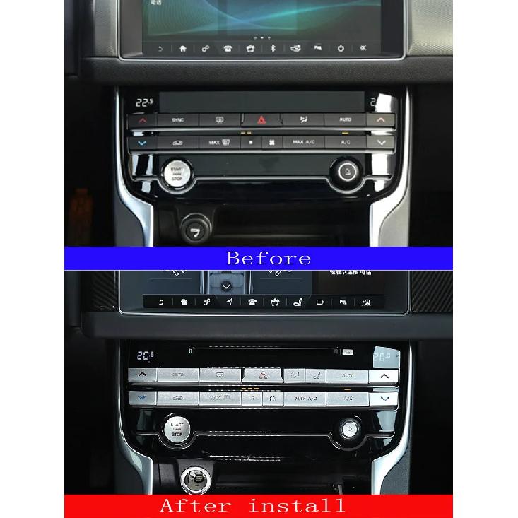 For Jaguar XE XEL XF XFL F-PACE 2015-2020 Car Central Control Air Conditioner Button Cover Trim Sticker Car Interior Accessorie