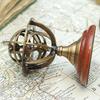 12.7 Cm Zodiac Armillary Sphere Globe Brass Astrological Globe Desk Decor, Celestial Model, Astrology Gift
