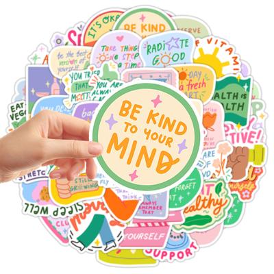 50PCS Motivational Sticker Inspirational Words Stickers Inspirational Quote Waterproof Vinyl Decals for Water Bottle Journaling