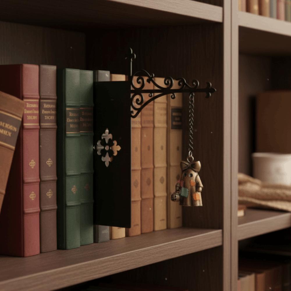 Metal Shelf Divider Patchwork Library Marker Hanging Bookmarker Ghost Bookmark Office