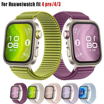 Official Bands for Huawei Watch Fit 4 Pro Strap Smartwatch Accessories Nylon Loop Bracelet Correa Huawei Watch Fit 3 4 Straps