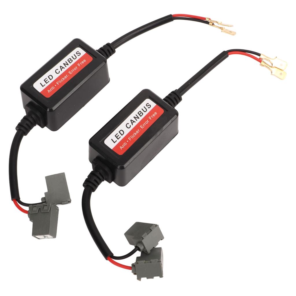 2pcs H1 LED Light Decoder 12V DC Anti Flickering Resistor Decoder for LED Headlight Fog Light