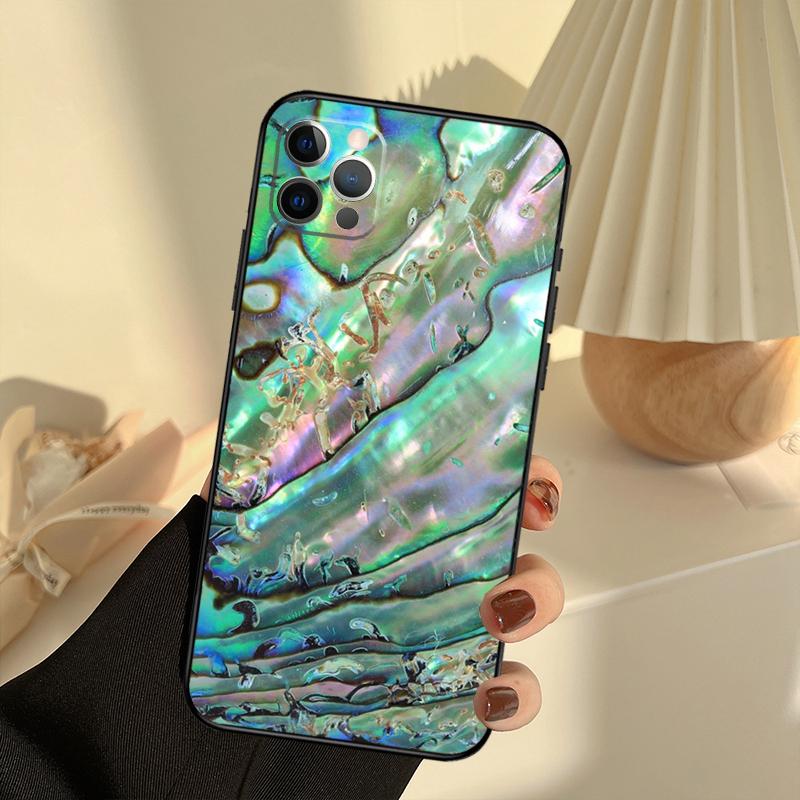 

Чехол для телефона из раковины Paua Abalone для iPhone 13 16 15 11 12 14 17 Pro Max 12 mini 15 16 Plus 16e 17 Air Cover Funda iPhone 13 Pro