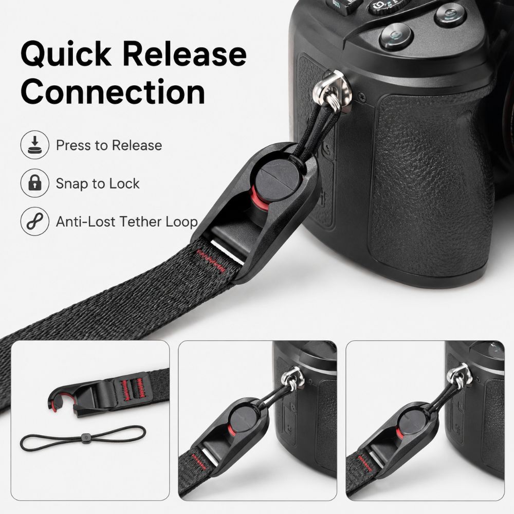 Quick Release Neck Strap Adjustable Crossbody Sling Belt Camera Shoulder Strap for DSLR Camera