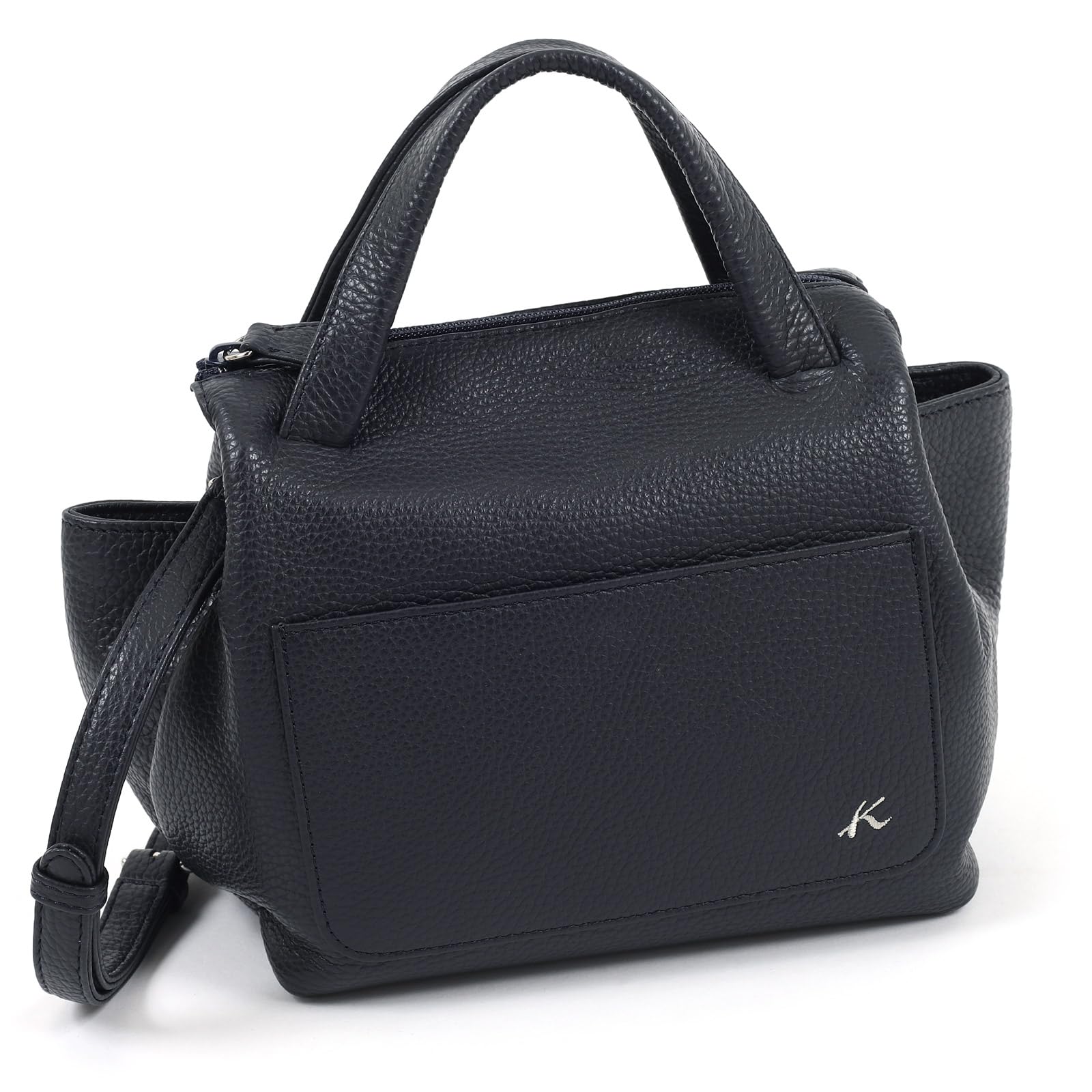 

Shrink leather handbag with less noticeable scratches Dark Blue 10101 [Kitamura] 2-way Z-0637 Women s [Navy]
