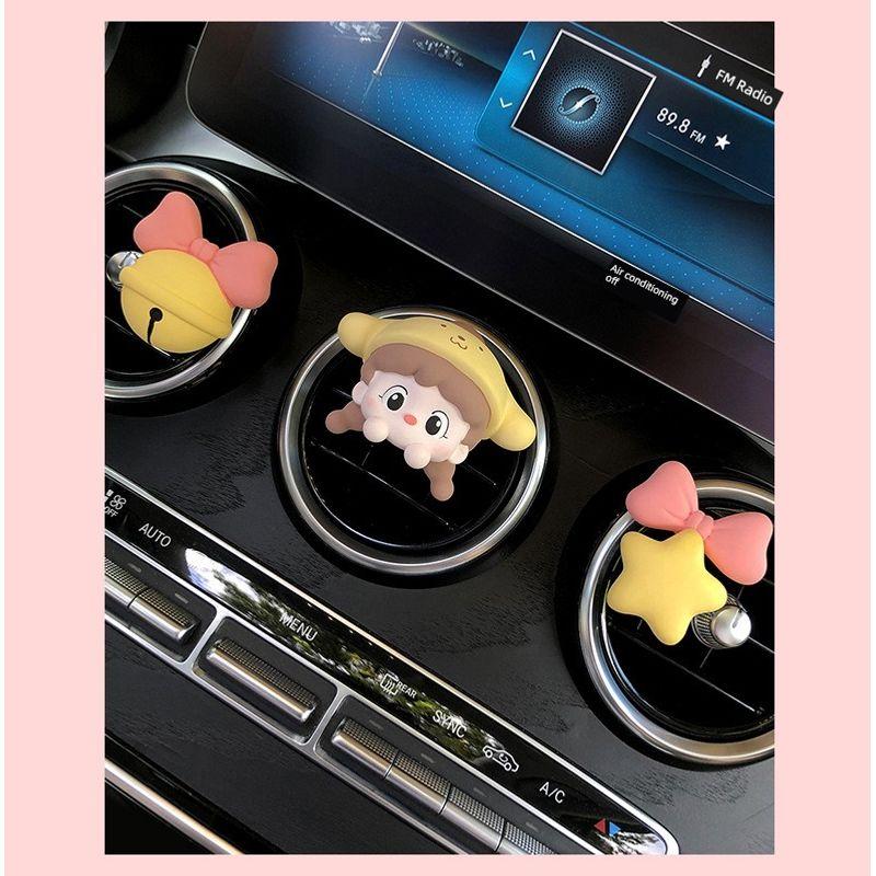 Cute Ice Cream Girl Car Aromatherapy Car Vent Decoration Perfume Car Interior Decoration Ornament Ornament Decoration Fragrant Stone