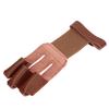 Archery Glove Cowhide Protective 3 Finger Guard Finger Tab Glove for Hunting Shooting Targeting Brown