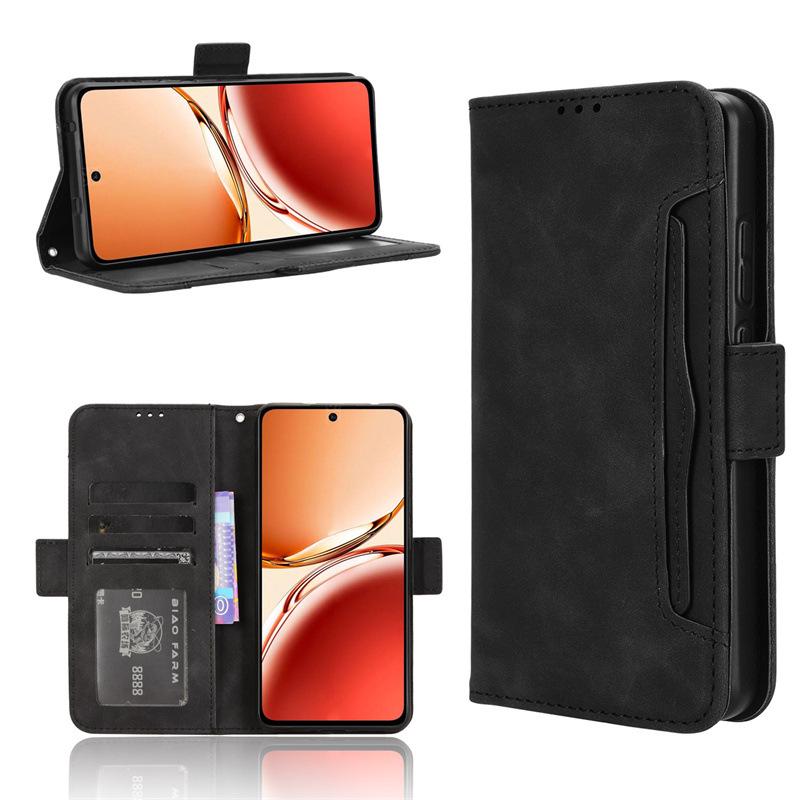 OPPO F27/Reno 12F 5G Leather Flip Case with Multi-Card Slots