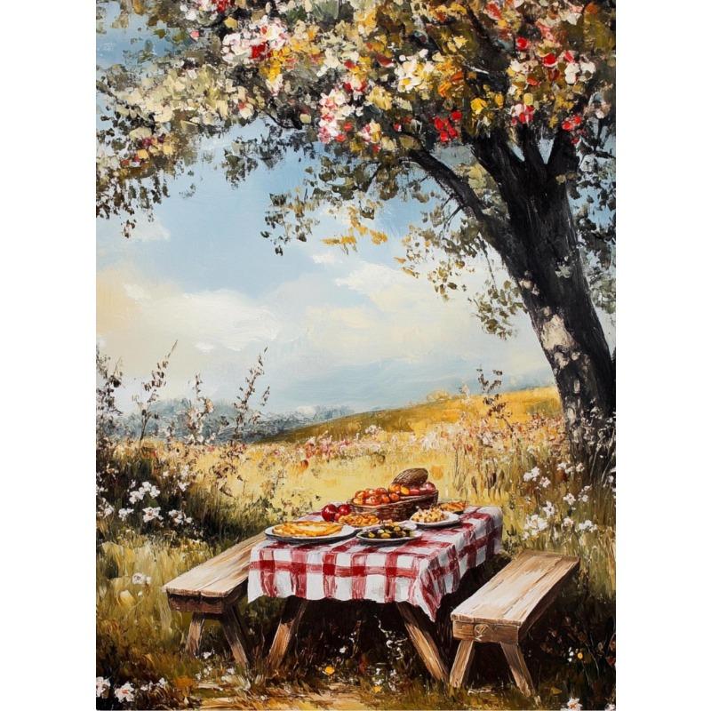 Vintage Ländliches Bauernhaus Wildnis Wildblumenfeld Landschaft Kunst Poster Leinwanddruck Wohnzimmer Schlafzimmer Heimdekoration Geschenke