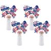 6Pieces Independence Day Paper Decorative Flags Ideal For Enhancing Holiday Atmosphere At Parties And Event
