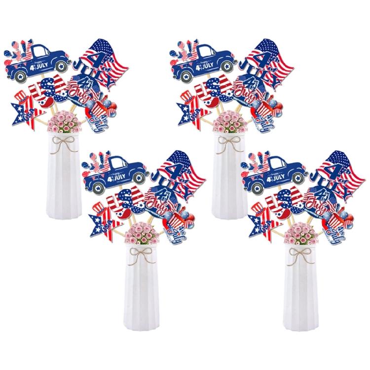 6Pieces Independence Day Paper Decorative Flags Ideal For Enhancing Holiday Atmosphere At Parties And Event