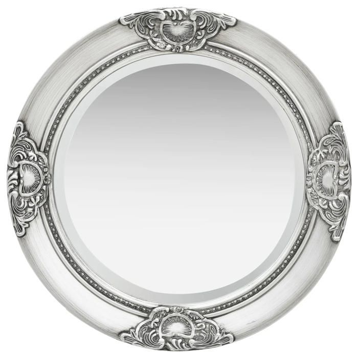 VidaXL Miroir mural style baroque 50 cm Argenté 320346
