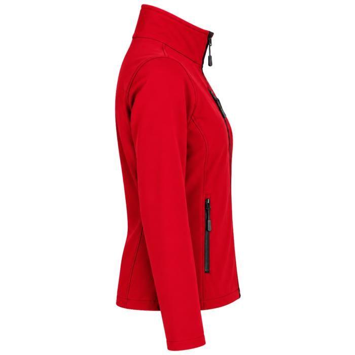 Veste Softshell Femme Rouge 300 g/m² – Coupe-Vent et Résistante à la Pluie - Taille : M - Rouge