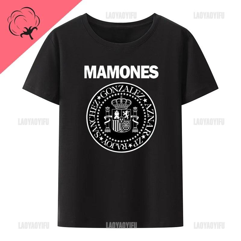 Mamones Print Tops Cool Unisex Graphic T Shirts for Unisex Clothing Leisure O-neck Street Fashion Humor Women Clothes Cotton Tshirt