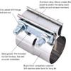 ZFBB2.5" Lap Joint Band Clamp Exhaust Clamps Pipe Repair Parts Stainless Steel