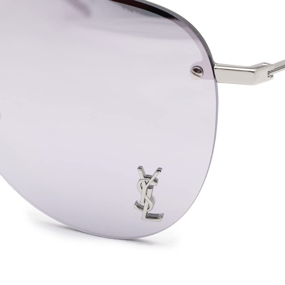 SAINT LAURENT Sunglasses Unisex Mirror Lens SL328KM 002 Silver/Silver