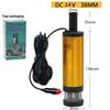 Mini Submersible Diesel Fuel Transfer Water Oil Suction Pump 38MM Aluminum Alloy DC 12V 24V 20L/Min 25W Car Cigarette Lighter
