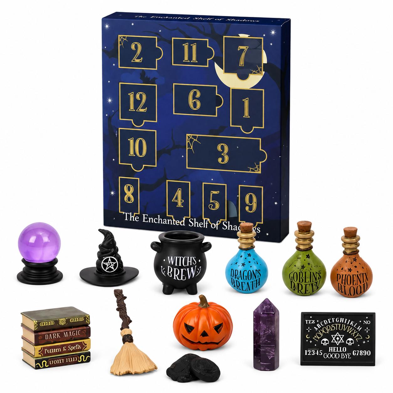 12 Days Halloween Advent Calendar with Surprise Toys - Countdown for Kids One Size