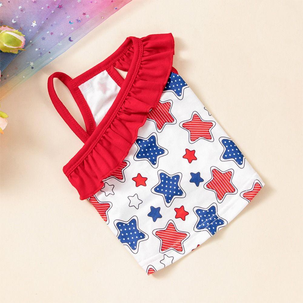 Cartoon Pattern Pet Summer Clothes Soft Cat Suspender Skirt  for Puppy Small Animal