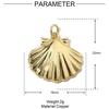 Trendy Gold Color Stainless Steel Charm Starfish Shell Pendant DIY Making Necklace Bracelet Accessories Ocean Vacation Style